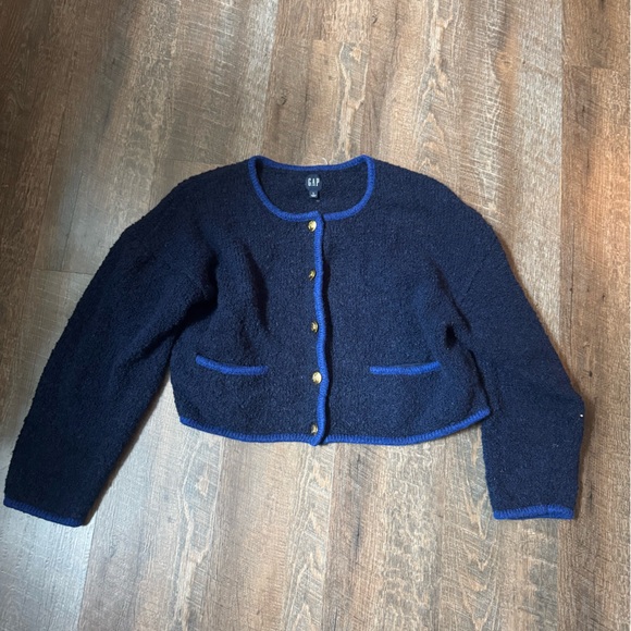 GAP Sweaters - GAP Dark Blue Cardigan with Blue Accents